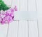 Bouquet garden cornflowersÂ  on a white wooden background